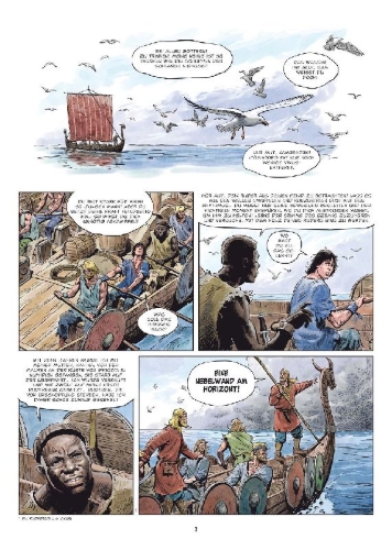 Buchcover und Innenansicht für das Buch: Die Welten von Thorgal - Thorgals Jugend. Band 9