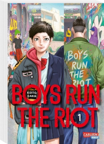 Buchcover und Innenansicht für das Buch: Boys Run the Riot