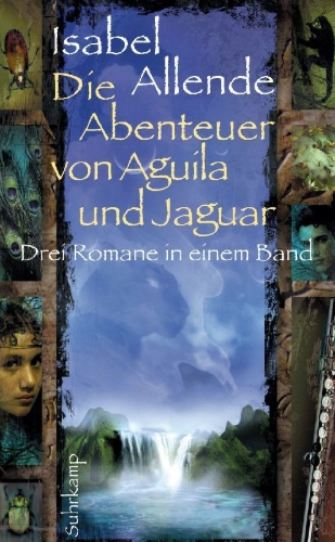 Buchcover und Innenansicht für das Buch: La Ciudad de las Bestias, 2002. El Reino del Dragón de Oro, 2003. El Bosque de los Pigmeos, 2004