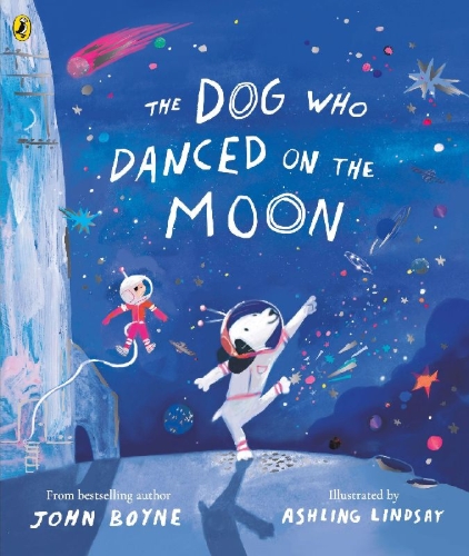 Buchcover und Innenansicht für das Buch: The Dog Who Danced on the Moon