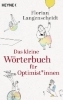 Buchcover und Innenansicht für das Buch: Das kleine Wörterbuch für Optimist*innen