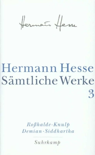 Buchcover und Innenansicht für das Buch: Roßhalde. Knulp. Demian. Siddhartha