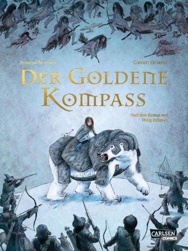 Buchcover und Innenansicht für das Buch: Der goldene Kompass - Die Graphic Novel zu His Dark Materials 1
