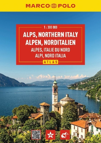 Buchcover und Innenansicht für das Buch: MARCO POLO Reiseatlas Alpen, Norditalien 1:300.000