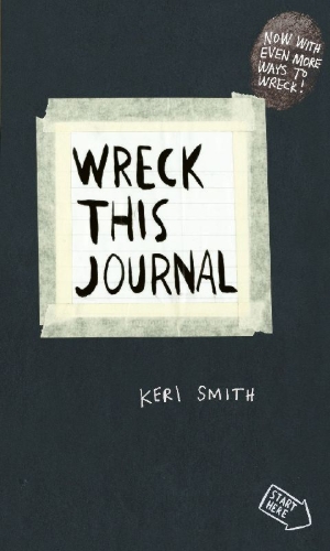 Buchcover und Innenansicht für das Buch: Wreck This Journal