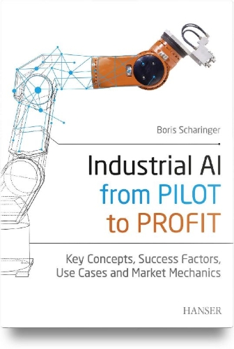 Buchcover und Innenansicht für das Buch: Industrial AI: from Pilot to Profit