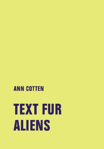 Buchcover und Innenansicht für das Buch: Text fur Aliens