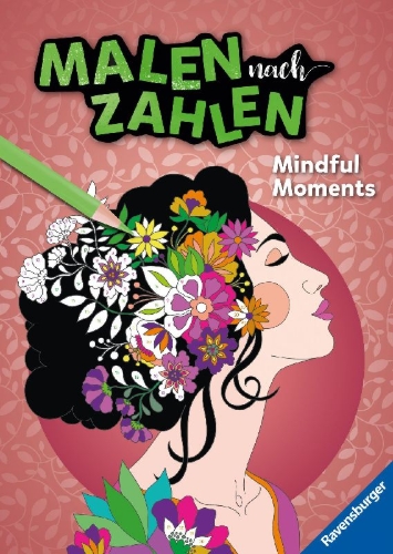 Buchcover und Innenansicht für das Buch: Malen nach Zahlen - Mindful Moments