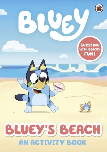 Buchcover und Innenansicht für das Buch: Bluey: Bluey's Beach