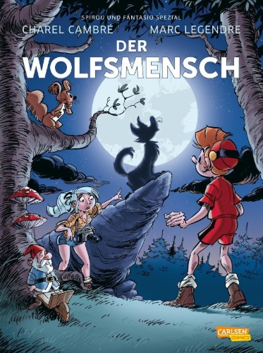 Buchcover und Innenansicht für das Buch: Spirou und Fantasio Spezial 39: Der Wolfsmensch