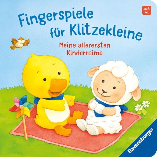 Buchcover und Innenansicht für das Buch: Fingerspiele für Klitzekleine