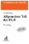 Buchcover und Innenansicht für das Buch: Allgemeiner Teil des BGB