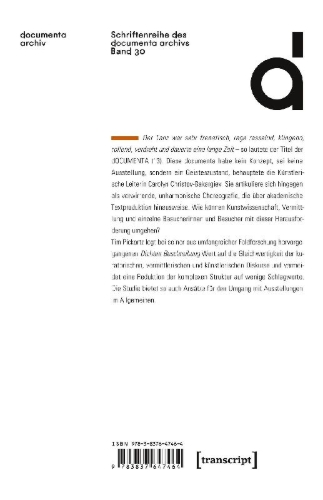 Buchcover und Innenansicht für das Buch: 'Der Tanz war sehr frenetisch...' - Kuratorische Praxis, Kunstvermittlung und Vermittlungskunst auf der dOCUMENTA (13)