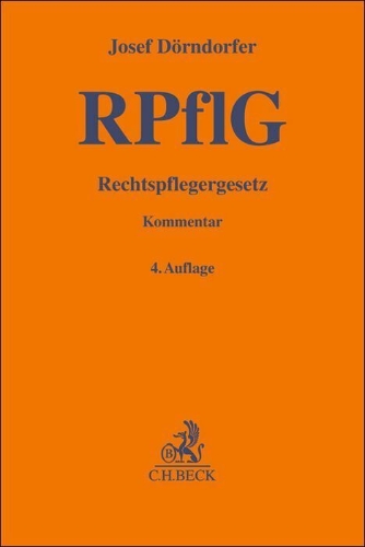 Buchcover und Innenansicht für das Buch: Rechtspflegergesetz
