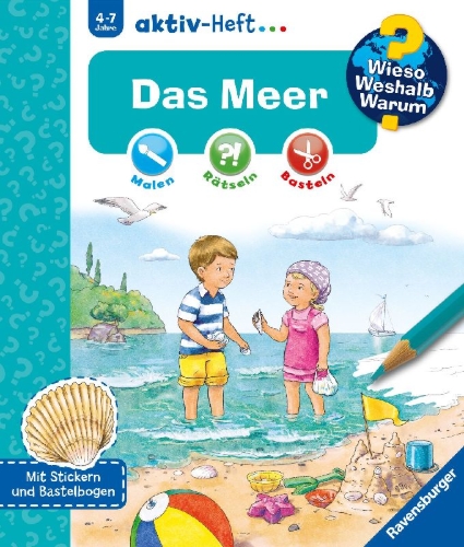 Buchcover und Innenansicht für das Buch: Wieso? Weshalb? Warum? aktiv-Heft: Das Meer