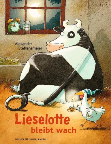 Buchcover und Innenansicht für das Buch: Lieselotte bleibt wach