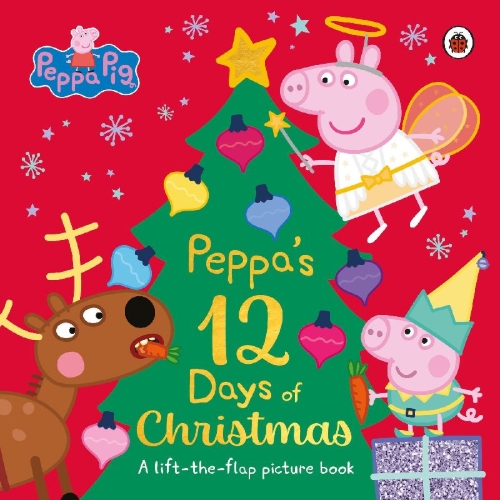 Buchcover und Innenansicht für das Buch: Peppa Pig: Peppa's 12 Days of Christmas
