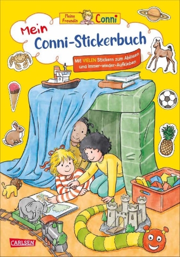 Buchcover und Innenansicht für das Buch: Conni Gelbe Reihe (Beschäftigungsbuch): Mein Conni-Stickerbuch