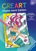 Buchcover und Innenansicht für das Buch: CreArt Malen nach Zahlen ab 7: Feen, Elfen, Meerjungfrauen
