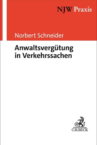Buchcover und Innenansicht für das Buch: Anwaltsvergütung in Verkehrssachen