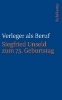 Buchcover und Innenansicht für das Buch: Verleger als Beruf