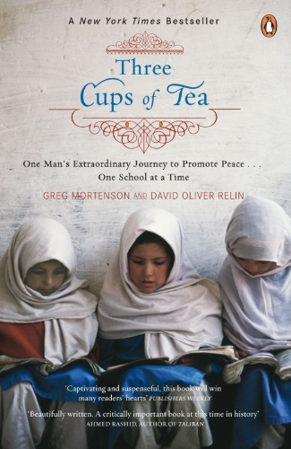 Buchcover und Innenansicht für das Buch: Three Cups of Tea