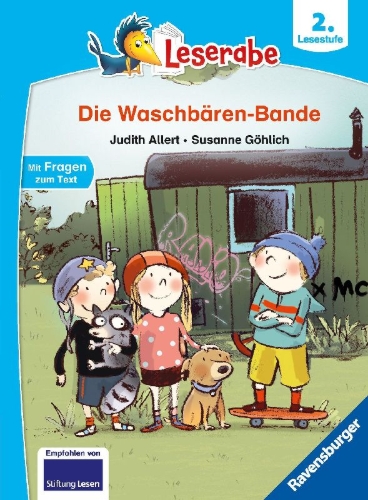 Buchcover und Innenansicht für das Buch: Leserabe 2. Lesestufe - Die Waschbären-Bande