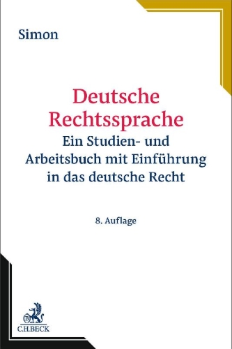 Buchcover und Innenansicht für das Buch: Deutsche Rechtssprache