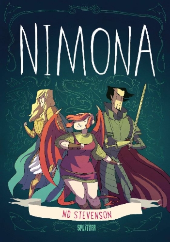 Buchcover und Innenansicht für das Buch: Nimona