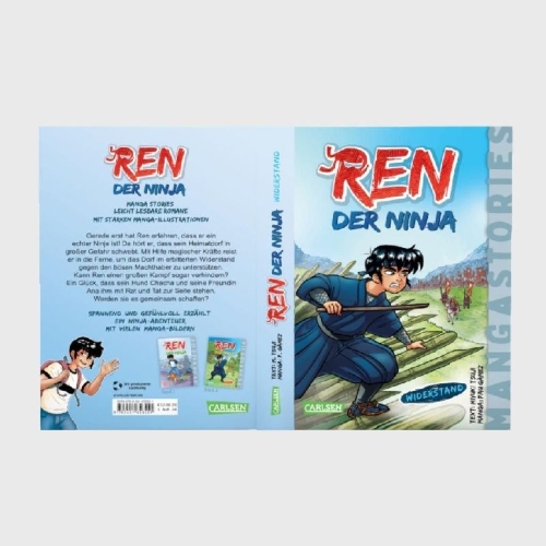 Buchcover und Innenansicht für das Buch: REN, der Ninja Band 2 - Widerstand