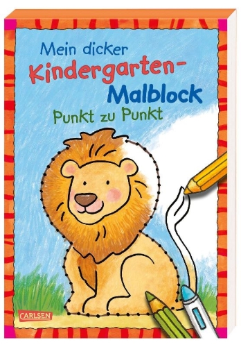 Buchcover und Innenansicht für das Buch: Mein dicker Kindergarten-Malblock: Punkt zu Punkt