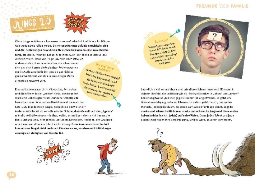 Buchcover und Innenansicht für das Buch: Boys!
