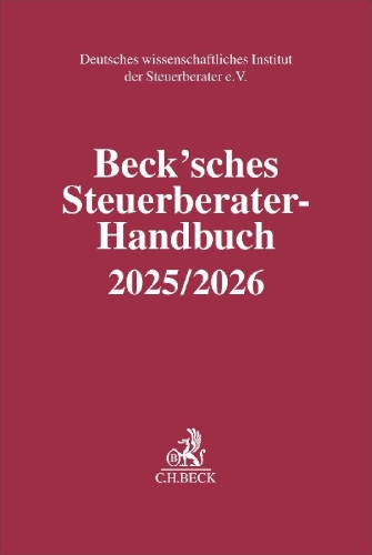 Buchcover und Innenansicht für das Buch: Beck'sches Steuerberater-Handbuch 2025/2026