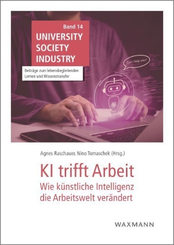 Buchcover und Innenansicht für das Buch: KI trifft Arbeit