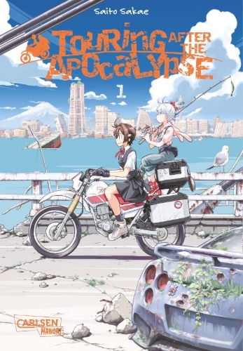 Buchcover und Innenansicht für das Buch: Shuumatsu Touring