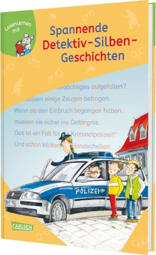 Buchcover und Innenansicht für das Buch: LESEMAUS zum Lesenlernen Sammelbände: Spannende Detektiv-Silben-Geschichten