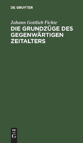 Buchcover und Innenansicht für das Buch: Die Grundzüge des gegenwärtigen Zeitalters