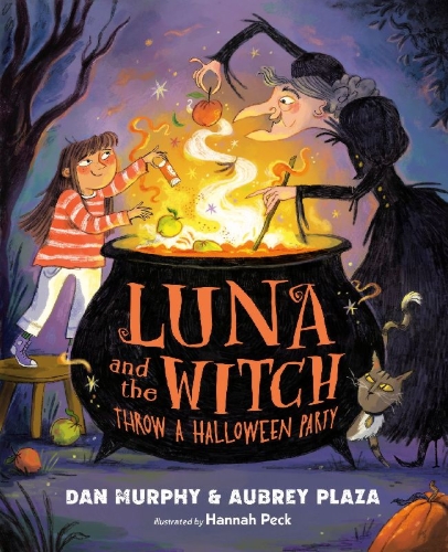 Buchcover und Innenansicht für das Buch: Luna and the Witch Throw a Halloween Party