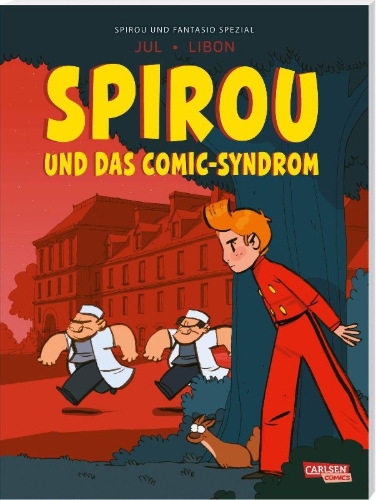Buchcover und Innenansicht für das Buch: Spirou chez les fous