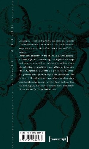 Buchcover und Innenansicht für das Buch: Monströse Ordnungen