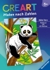 Buchcover und Innenansicht für das Buch: CreArt Malen nach Zahlen ab 5: Süße Tiere