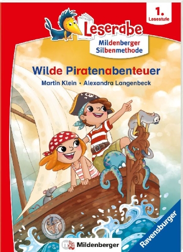 Buchcover und Innenansicht für das Buch: Leserabe mit Mildenberger Silbenmethode - Wilde Piratenabenteuer