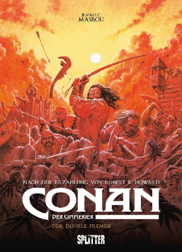 Buchcover und Innenansicht für das Buch: Conan der Cimmerier: Der dunkle Fremde