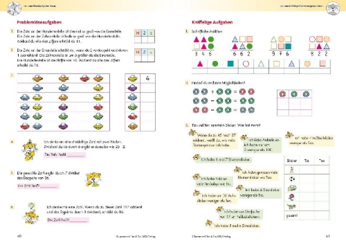 Buchcover und Innenansicht für das Buch: Lernen mit Teo und Tia Mathematik - 3. Klasse Volksschule