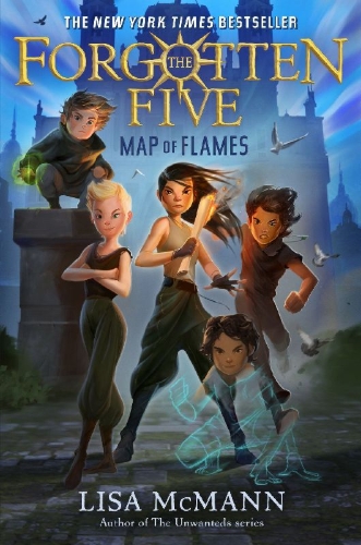 Buchcover und Innenansicht für das Buch: Map of Flames (the Forgotten Five, Book 1)