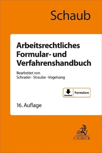 Buchcover und Innenansicht für das Buch: Arbeitsrechtliches Formular- und Verfahrenshandbuch