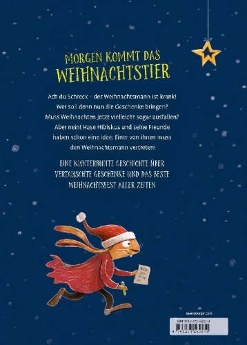 Buchcover und Innenansicht für das Buch: Hase Hibiskus und das Weihnachtstier