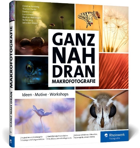 Buchcover und Innenansicht für das Buch: Ganz nah dran: Makrofotografie