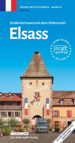 Buchcover und Innenansicht für das Buch: Entdeckertouren mit dem Wohnmobil Elsass