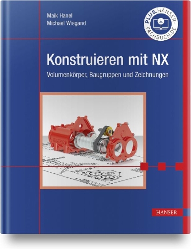 Buchcover und Innenansicht für das Buch: Konstruieren mit NX